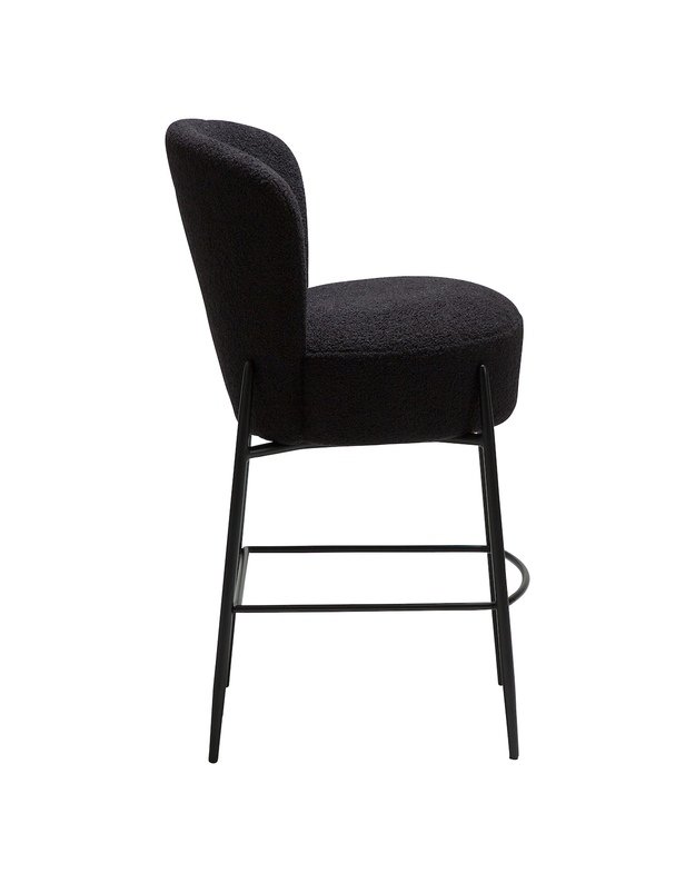 ORBIT bar stool | obsidian black boucle 