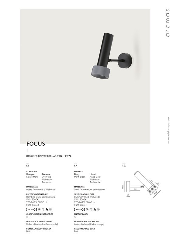 SIENINIS ŠVIESTUVAS FOCUS | +spalvos 2