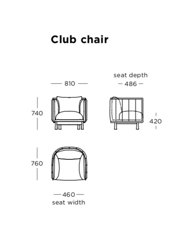 KITE CLUB LOUNGE CHAIR by Jonas Wagell