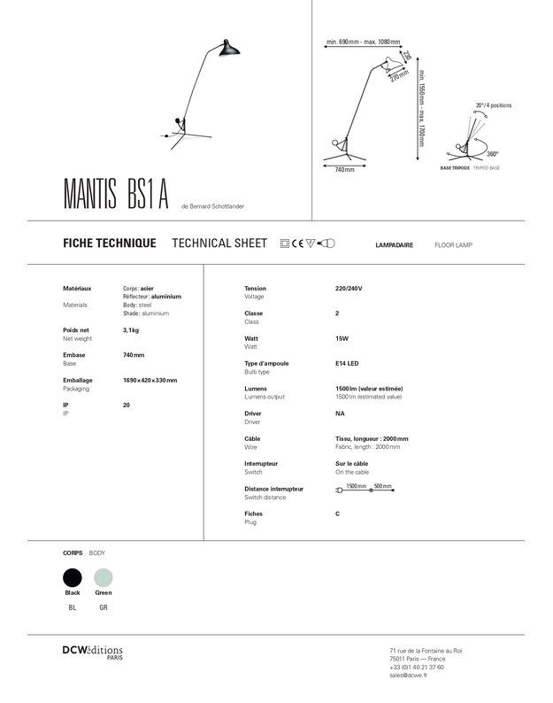 PASTATOMAS ŠVIESTUVAS MANTIS BS1