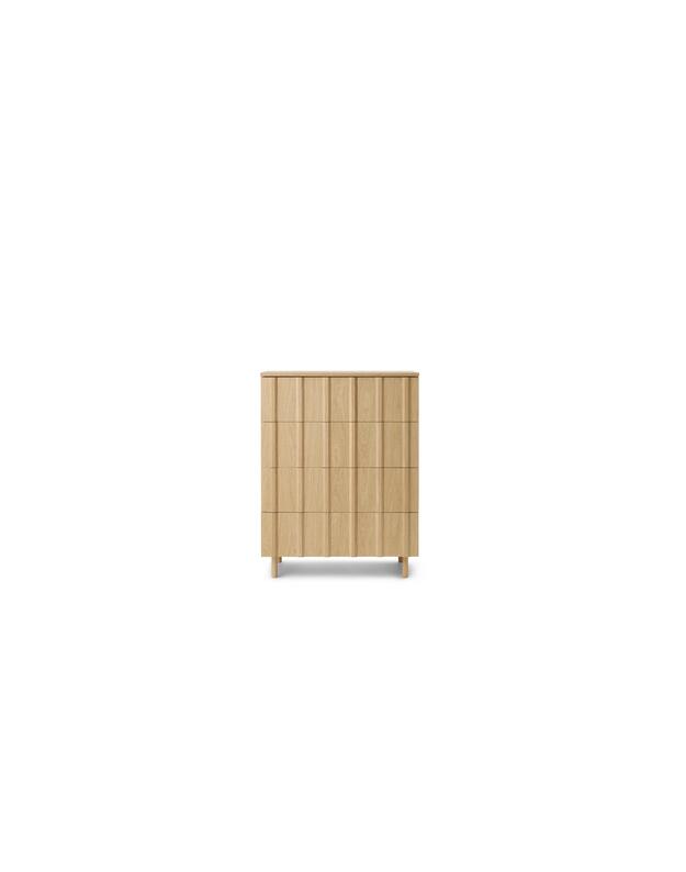 KOMODA RIB w. 4 Drawers | Oak