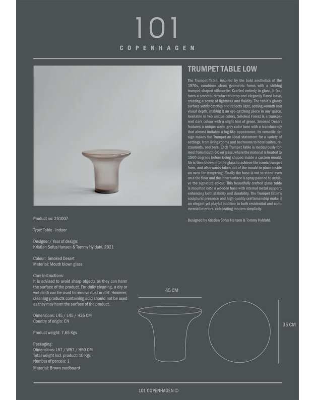 TRUMPET TABLE LOW | Smoked Desert 5