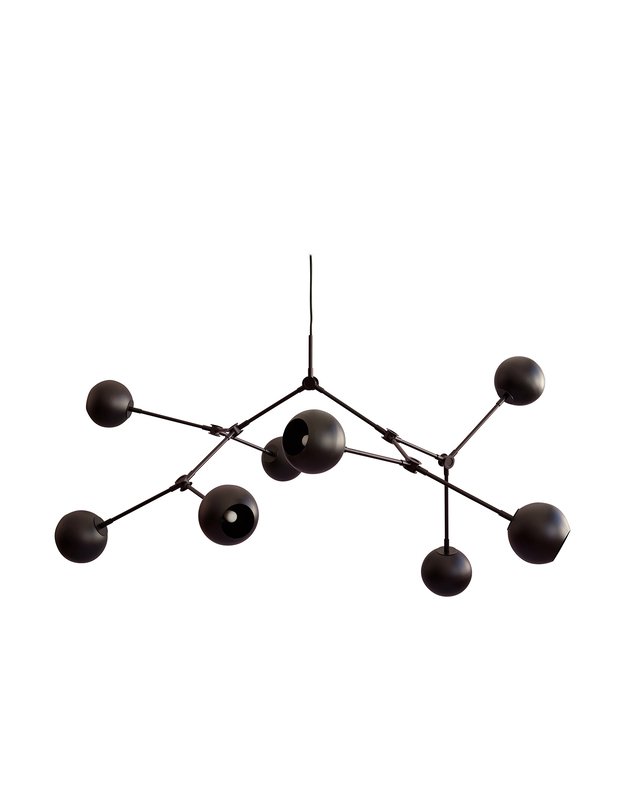 DROP CHANDELIER GLOBE | Burned black