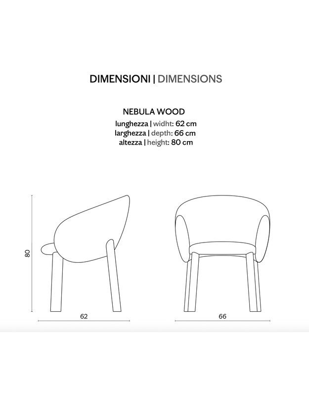 NEBULA WOOD CHAIR | +colours 9