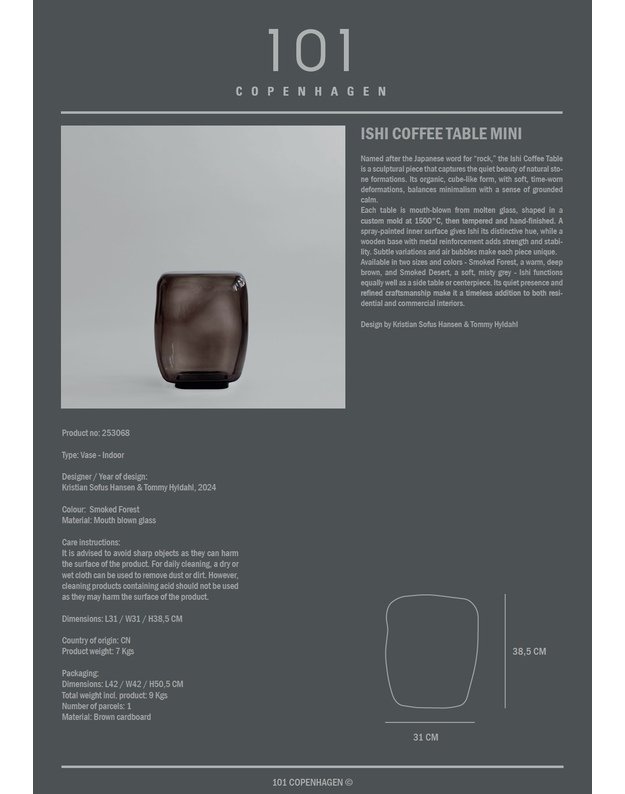 ISHI COFFEE TABLE | Smoked Forest | +sizes 4