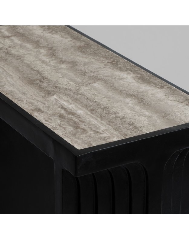 ARC CONSOLE | Silver Travertine 2