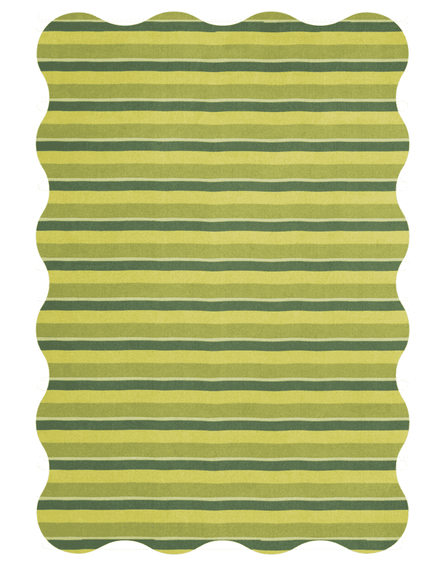 SCALLOP LIME GREEN kilimas