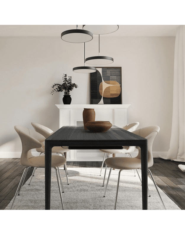 HEART'N'SOUL EXTENDABLE DINING TABLE 200/300 | Black Oak