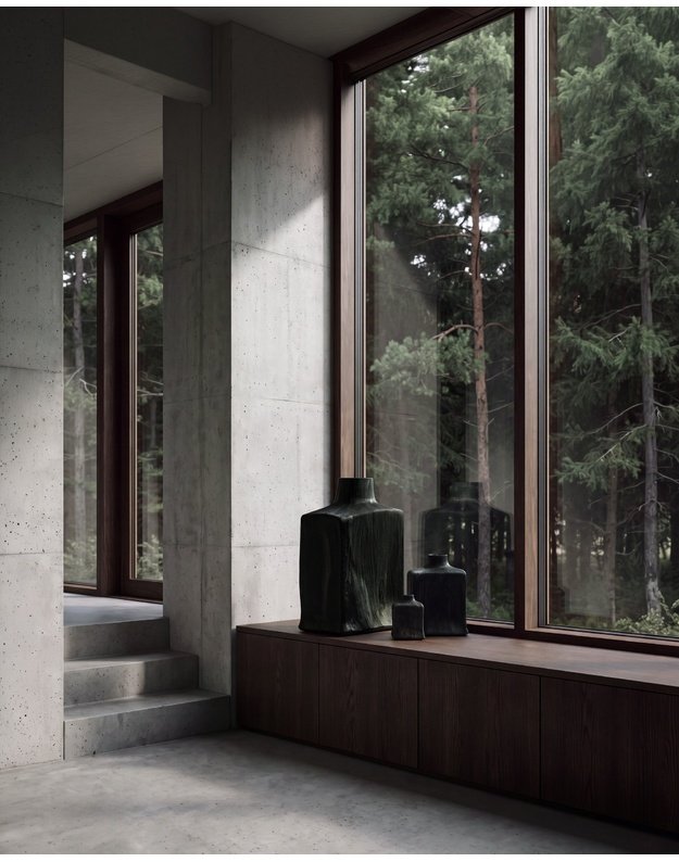 VAZA SHIN BIG | Carved Dark Green