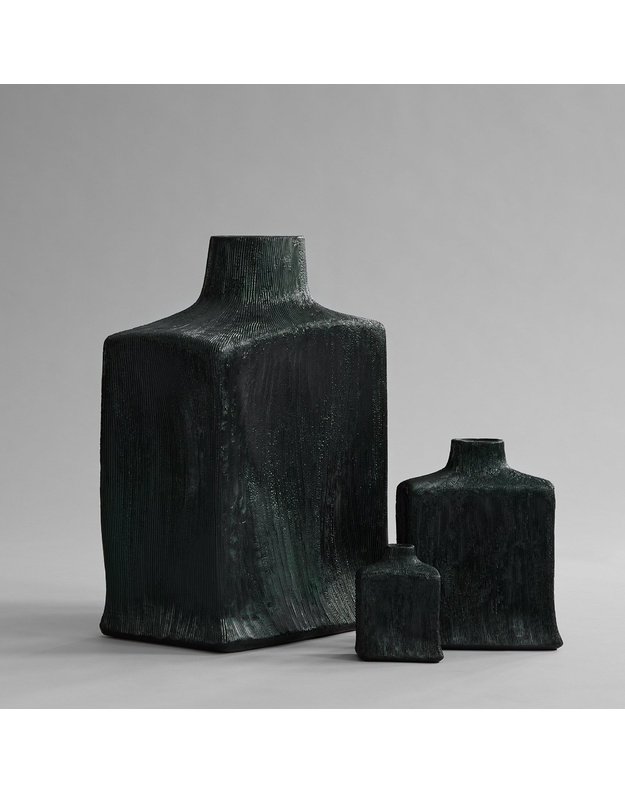 VAZA SHIN BIG | Carved Dark Green