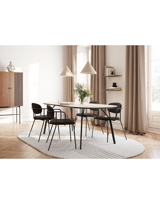 TREE DINING TABLE beige/black L220 cm