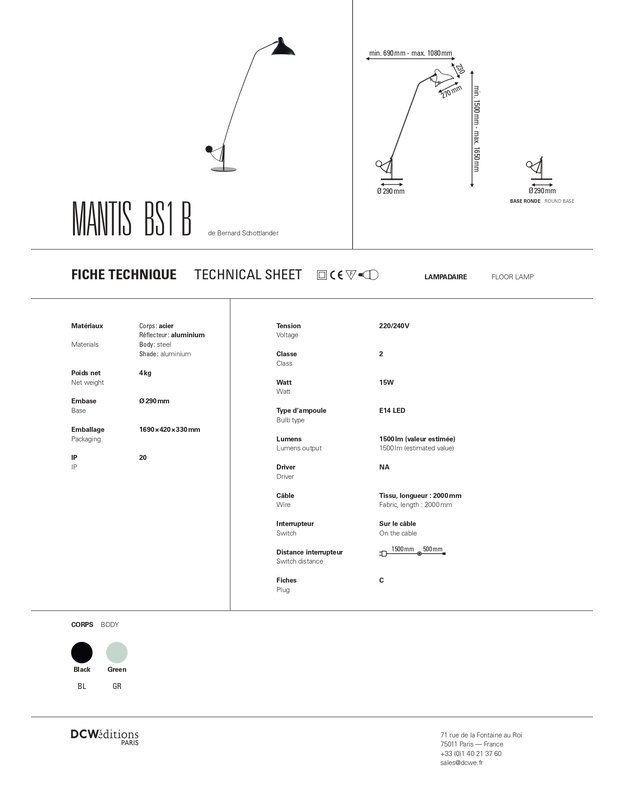 PASTATOMAS ŠVIESTUVAS MANTIS BS1 B