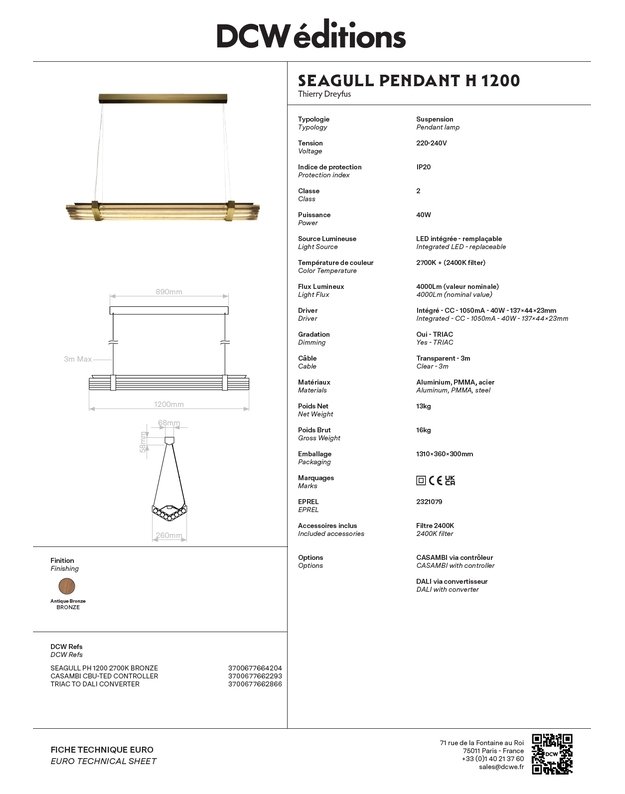 PAKABINAMAS ŠVIESTUVAS SEAGULL  8