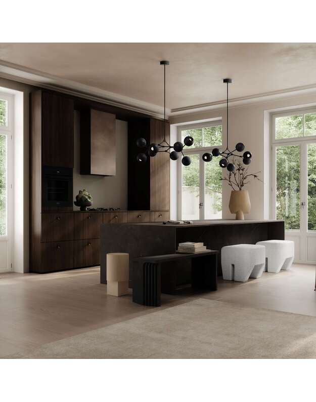 DROP CHANDELIER GLOBE MINI | Burned black 1