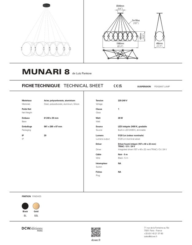 MUNARI 8 PENDANT LAMP | +colours 3