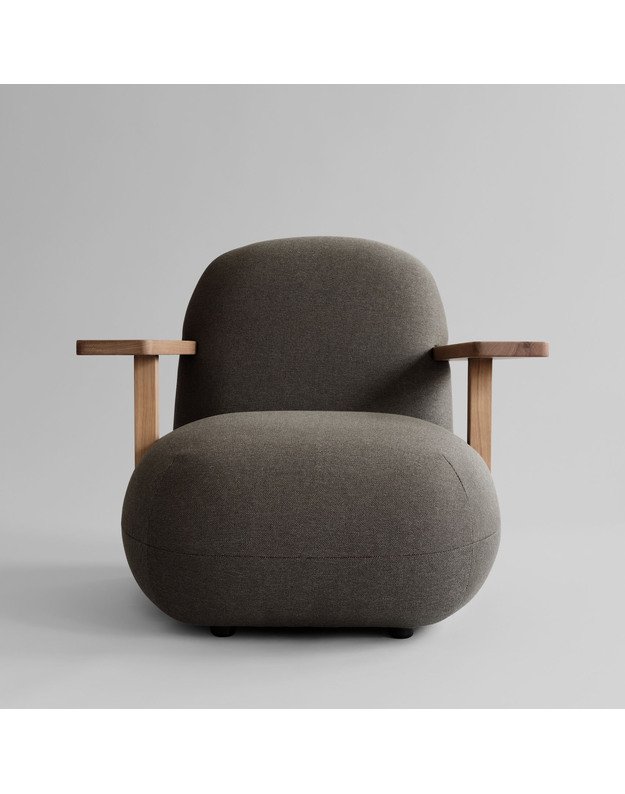 FOTELIS TOE ARMREST Teak | Stone Gray 3