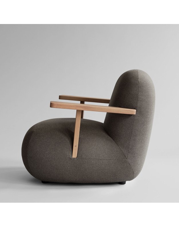 FOTELIS TOE ARMREST Teak | Stone Gray 4