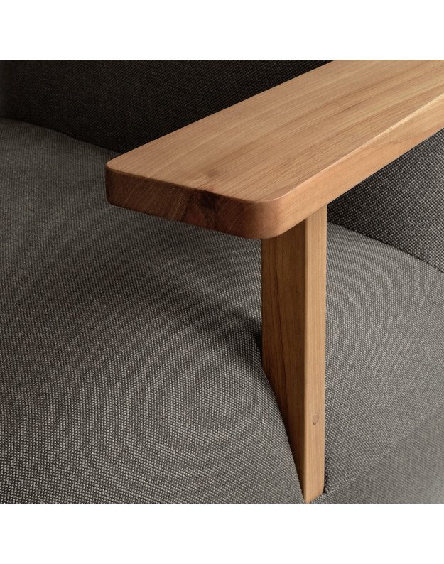 FOTELIS TOE ARMREST Teak | Stone Gray 7