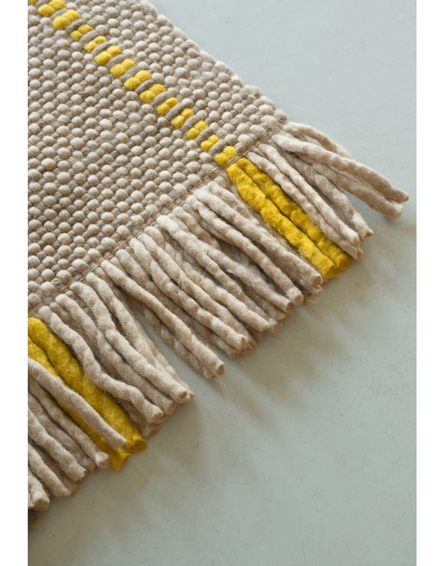 MASSPRODUCTIONS CORD YELLOW OATMEAL kilimas