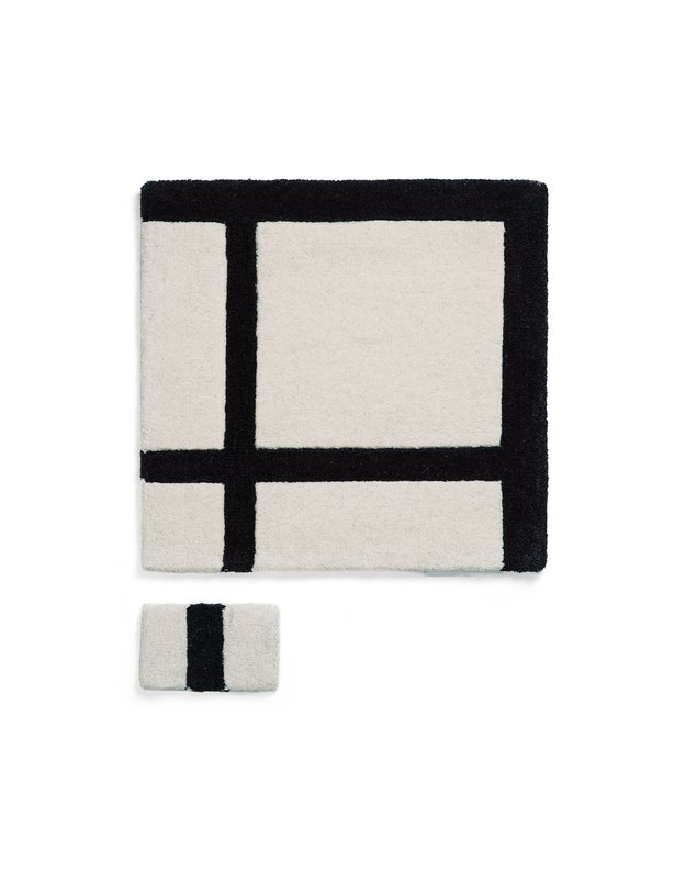 AVENUE CHECKED BONE WHITE kilimas