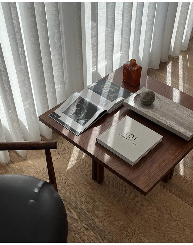 PLINTH kavos staliukas Classic Brown Oak