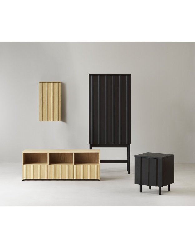 RIB BEDSIDE TABLE | Soft Black