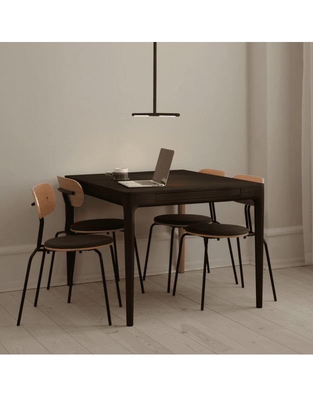 HEART'N'SOUL EXTENDABLE DINING TABLE 120/220 | Dark Oak