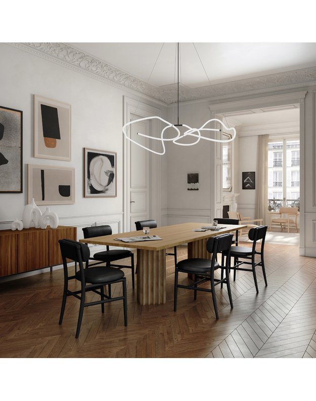 NAMA DINING CHAIR | Aniline Leather Black