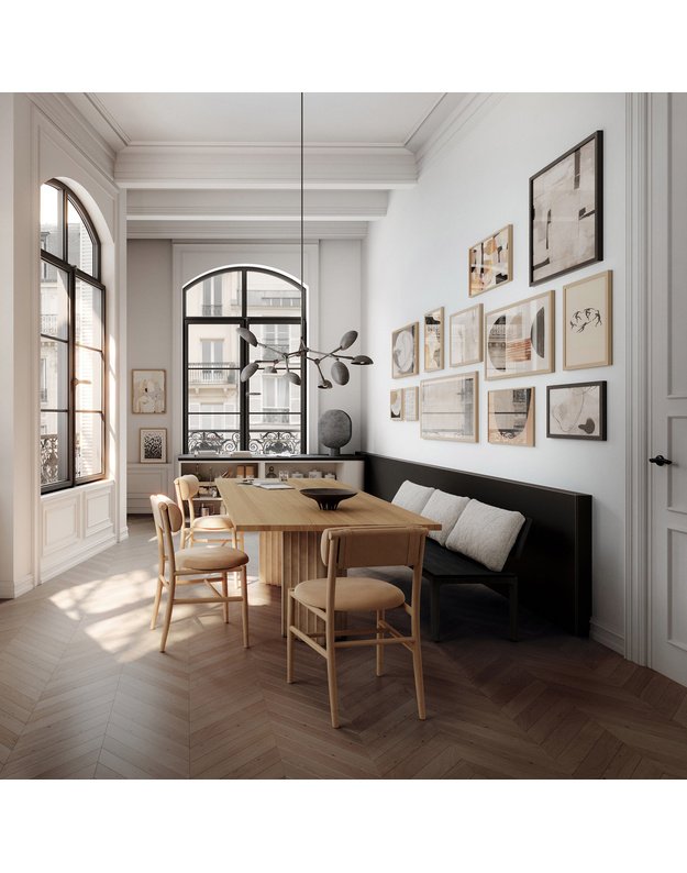 NAMA DINING CHAIR | Aniline Leather Black