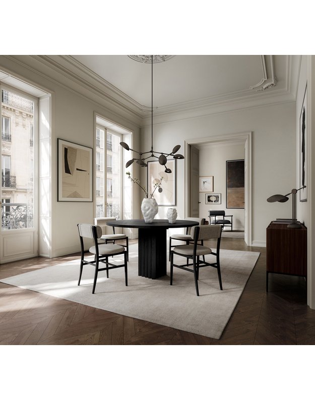 NAMA DINING CHAIR | Aniline Leather Black