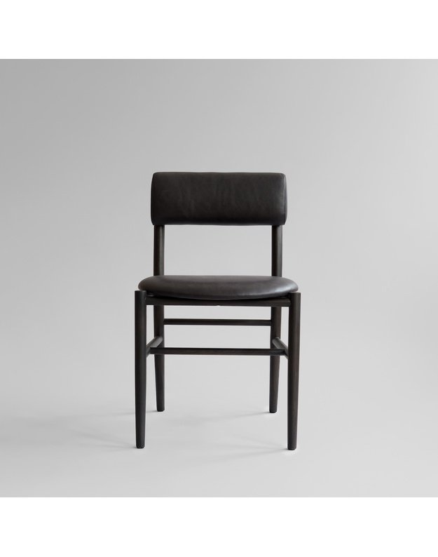 NAMA DINING CHAIR | Aniline Leather Black