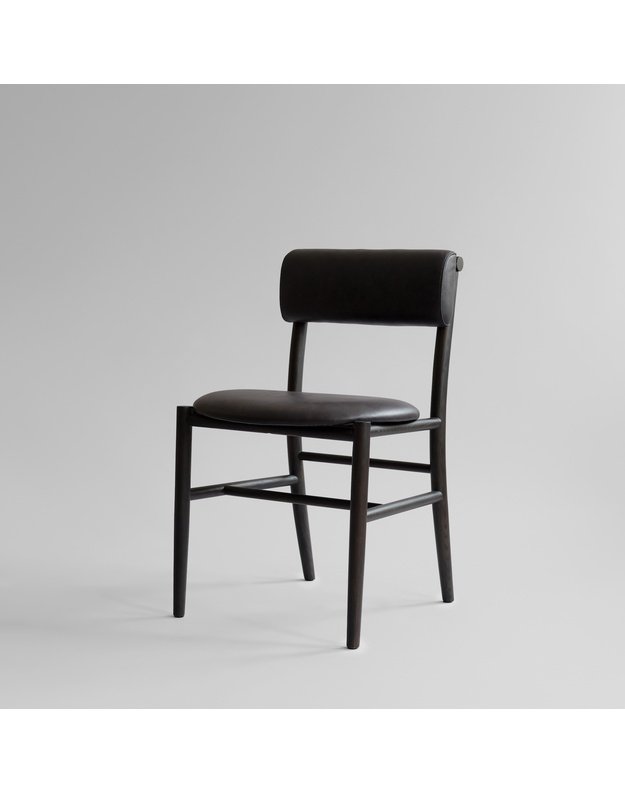 NAMA DINING CHAIR | Aniline Leather Black