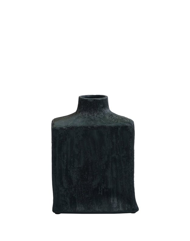 VAZA SHIN MEDIO | Carved Dark Green