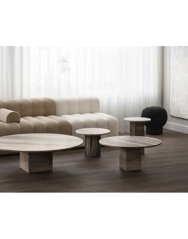 SOHO COFFEE TABLE| silver travertine +sizes 1