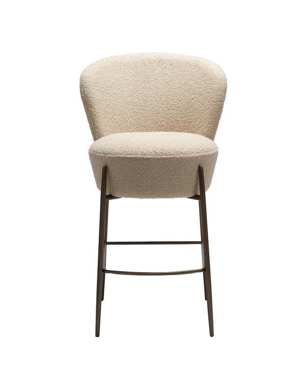 ORBIT bar stool | frosted almond boucle 