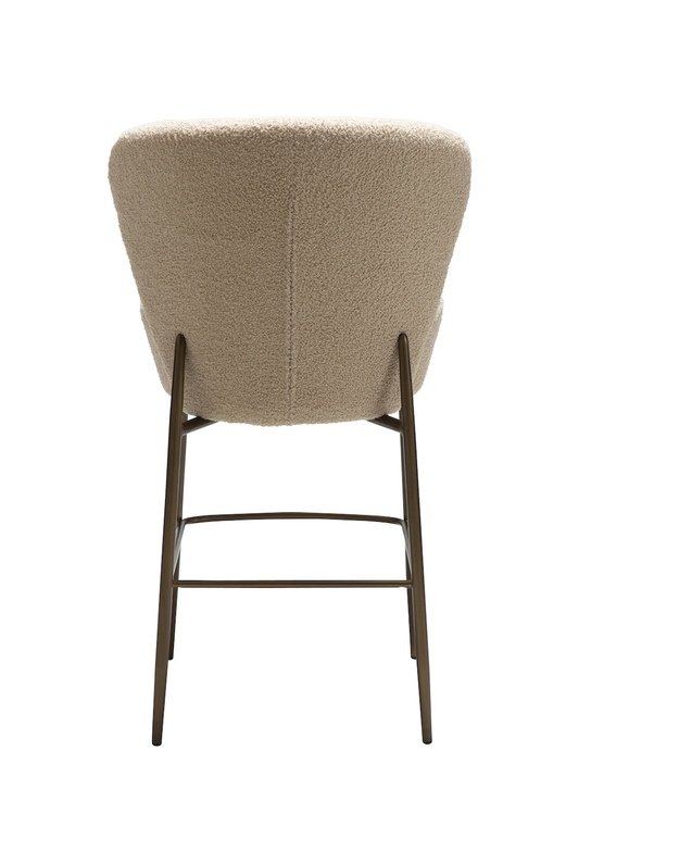 ORBIT bar stool | frosted almond boucle 