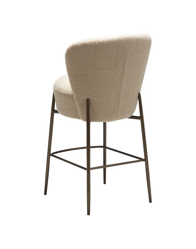 ORBIT bar stool | frosted almond boucle 