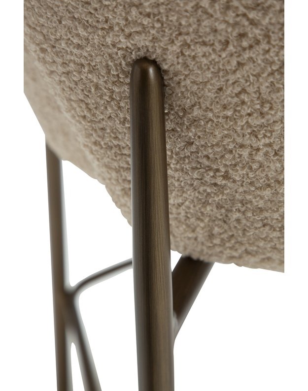 ORBIT bar stool | frosted almond boucle 