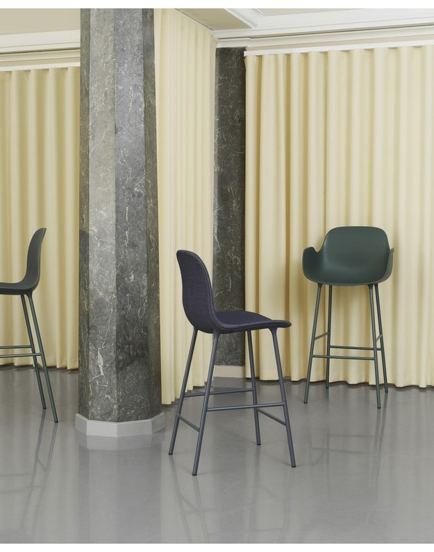 FORM BAR CHAIR HIGH STEEL UPHOLSTERY | +colours