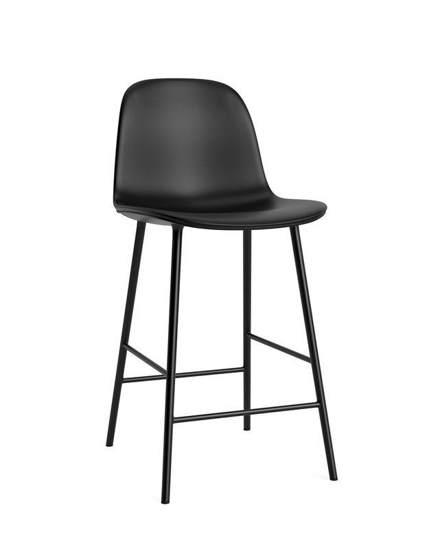 FORM BAR CHAIR HIGH STEEL UPHOLSTERY | +colours