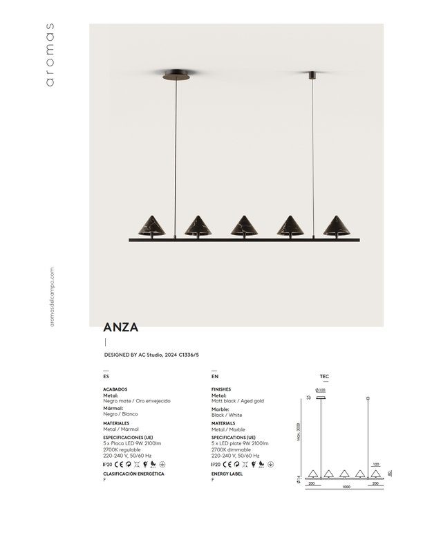 ANZA L PENDANT LAMP | +colours 3