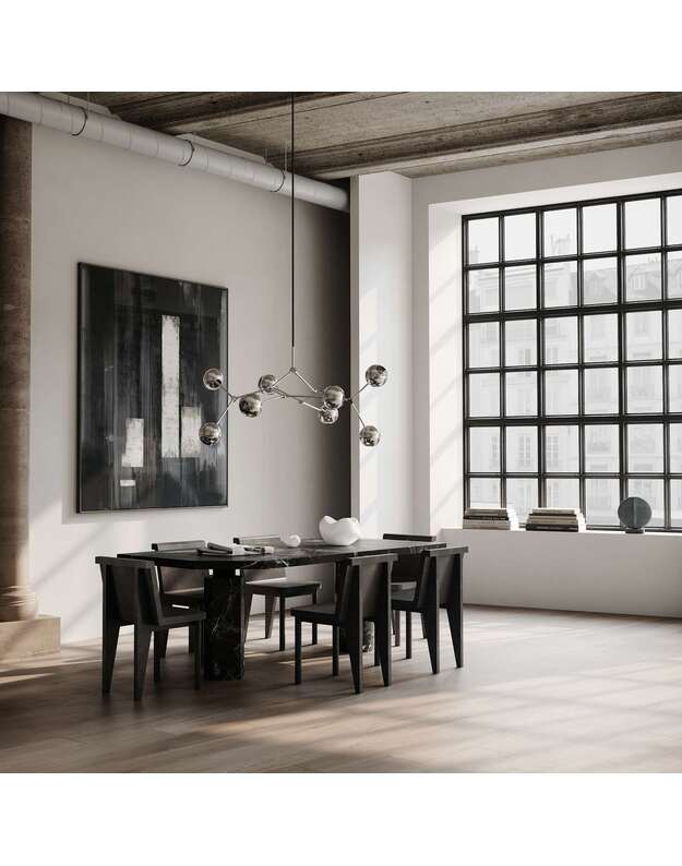 DROP CHANDELIER GLOBE | Chrome 5