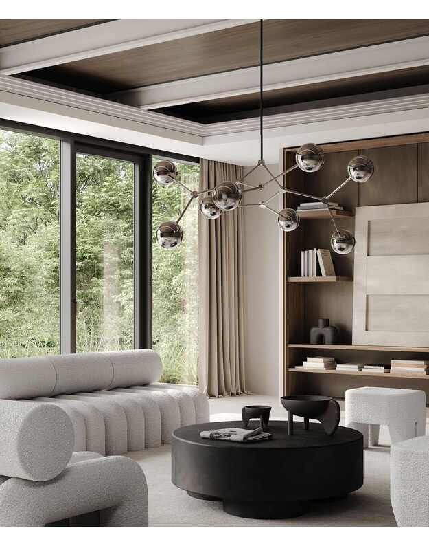 DROP CHANDELIER GLOBE | Chrome 1