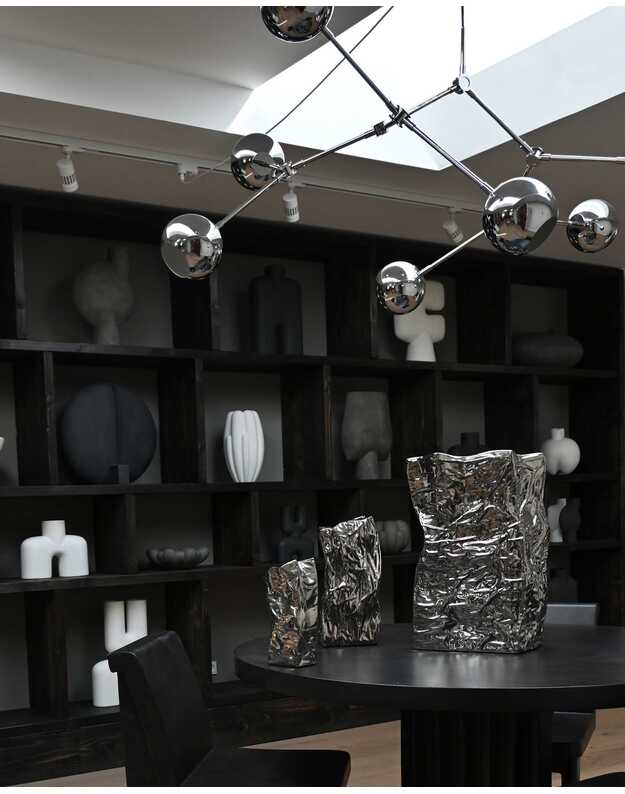 DROP CHANDELIER GLOBE | Chrome 6