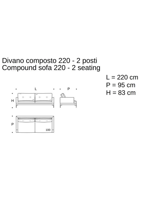 ESSENTIEL SOFA by Sergio Bicego | +sizes 8
