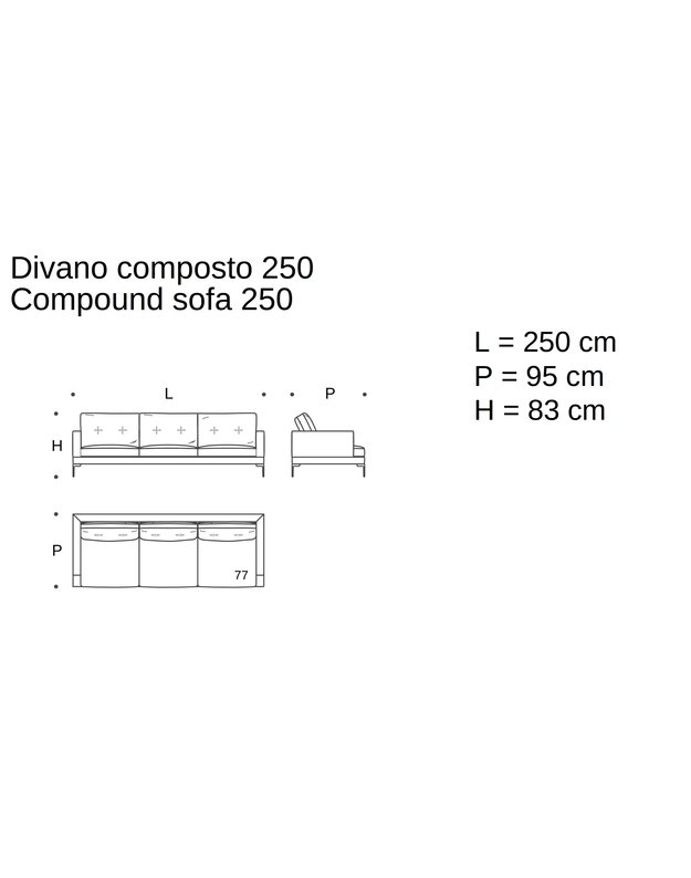 ESSENTIEL SOFA by Sergio Bicego | +sizes 9