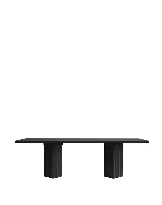 ARC DINING TABLE L250cm | Coffee Black Oak 