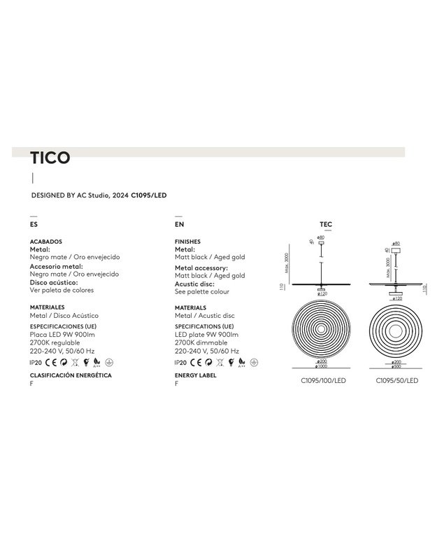 TICO LED PENDANT LAMP | +colours 2