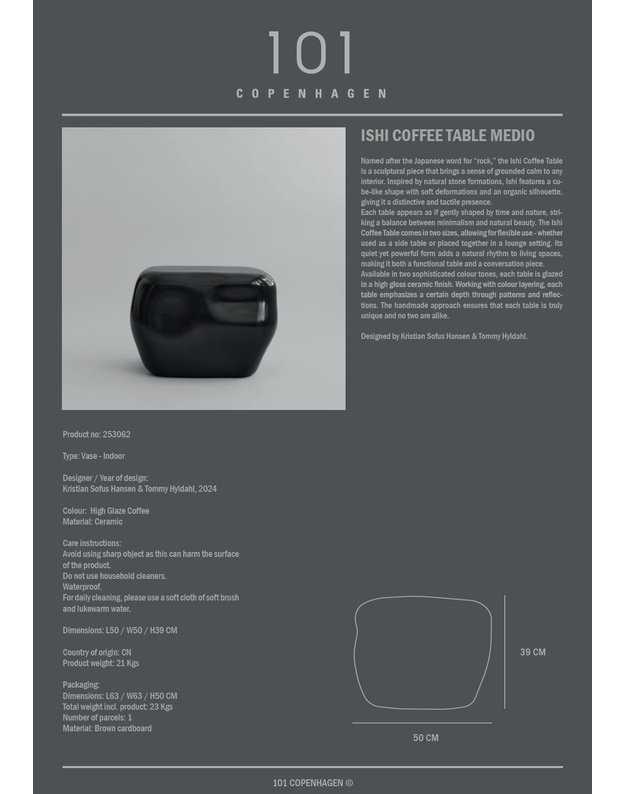 ISHI COFFEE TABLE | Coffee | +sizes 5