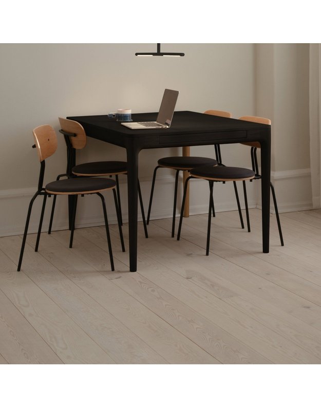 HEART'N'SOUL EXTENDABLE DINING TABLE 120/220 | Black Oak
